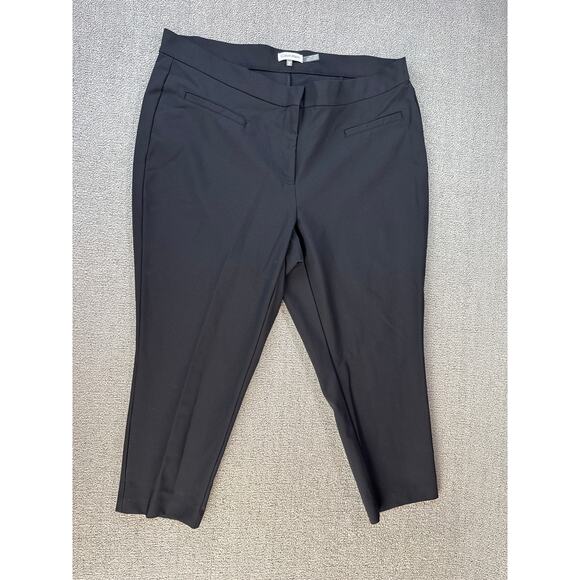 Calvin Klein Trouser Cropped Pant Capri Classic Career Professional Black 18W - Picture 1 of 7
